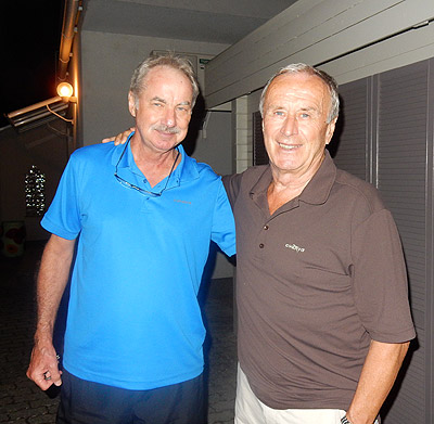 A picture of Alfred Riedl and Josef Hickersberger from 2017